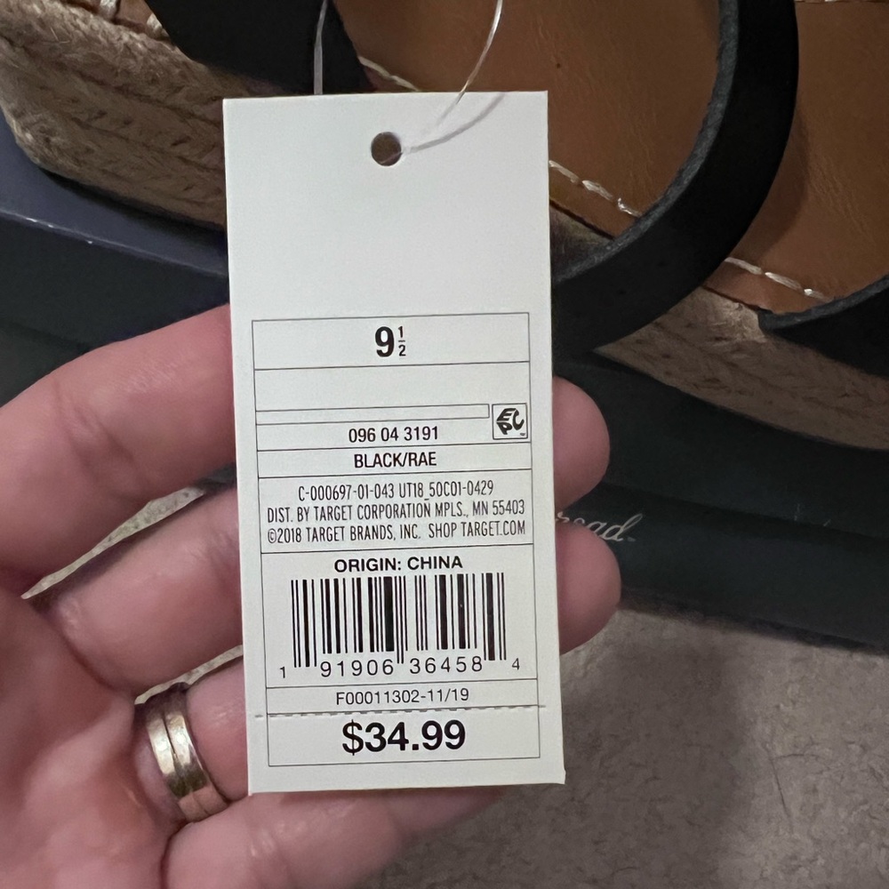 Universal Thread Black Platform Espadrille Sandal… - image 4